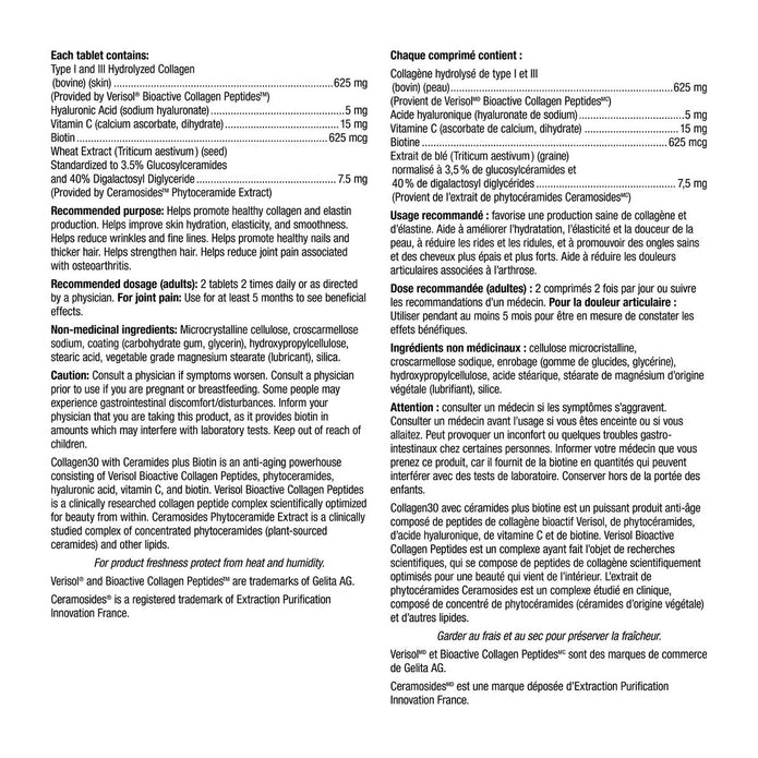 webber naturals Collagen30 with Ceramides plus Biotin, 200 Tablets