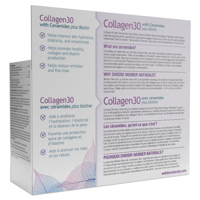 webber naturals Collagen30 with Ceramides plus Biotin, 200 Tablets