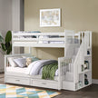 Vandalay Twin Over Double Bunk Bed with Universal Staircase