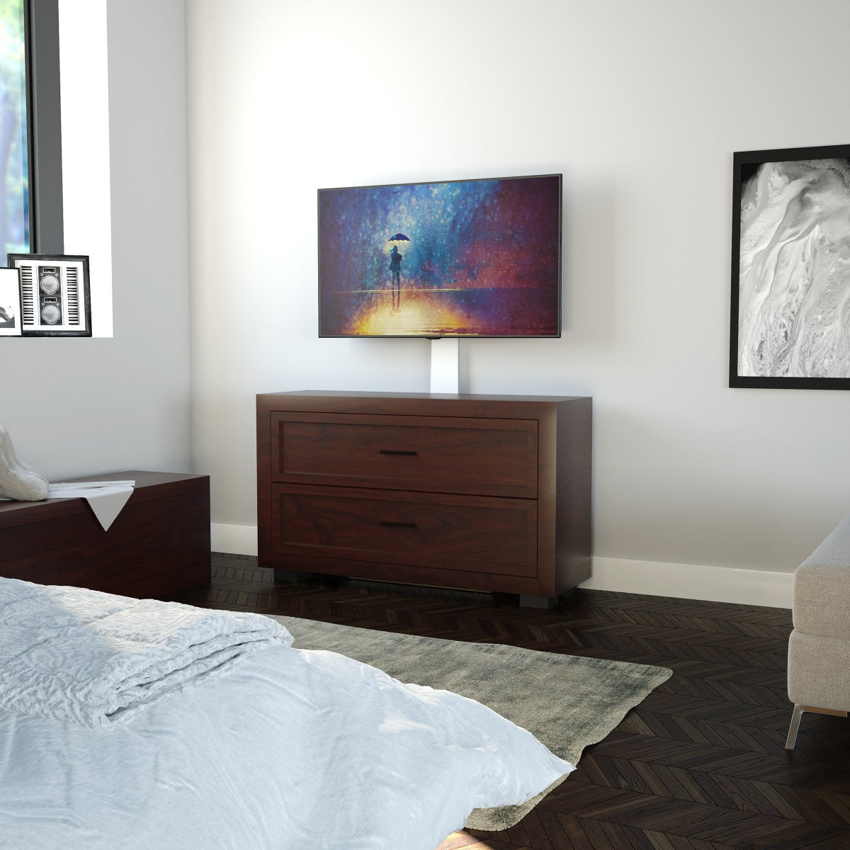AVF Against the Wall TV Floor Stand for TVs up to 80