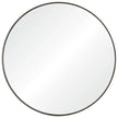 Maxwell Round Mirror with Antique Brushed Silver Finish