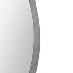Maxwell Round Mirror with Antique Brushed Silver Finish