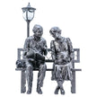 Old Couple on Bench with Street Lamp