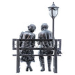 Old Couple on Bench with Street Lamp