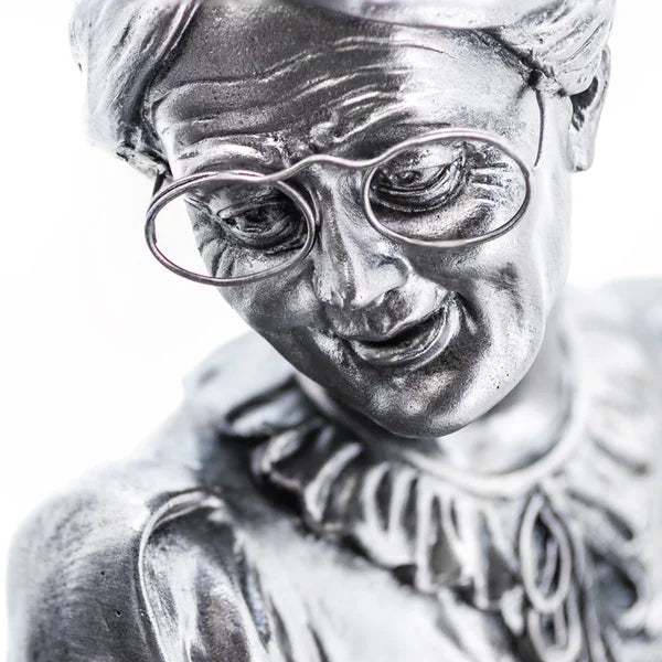 Old Couple on Bench with Street Lamp