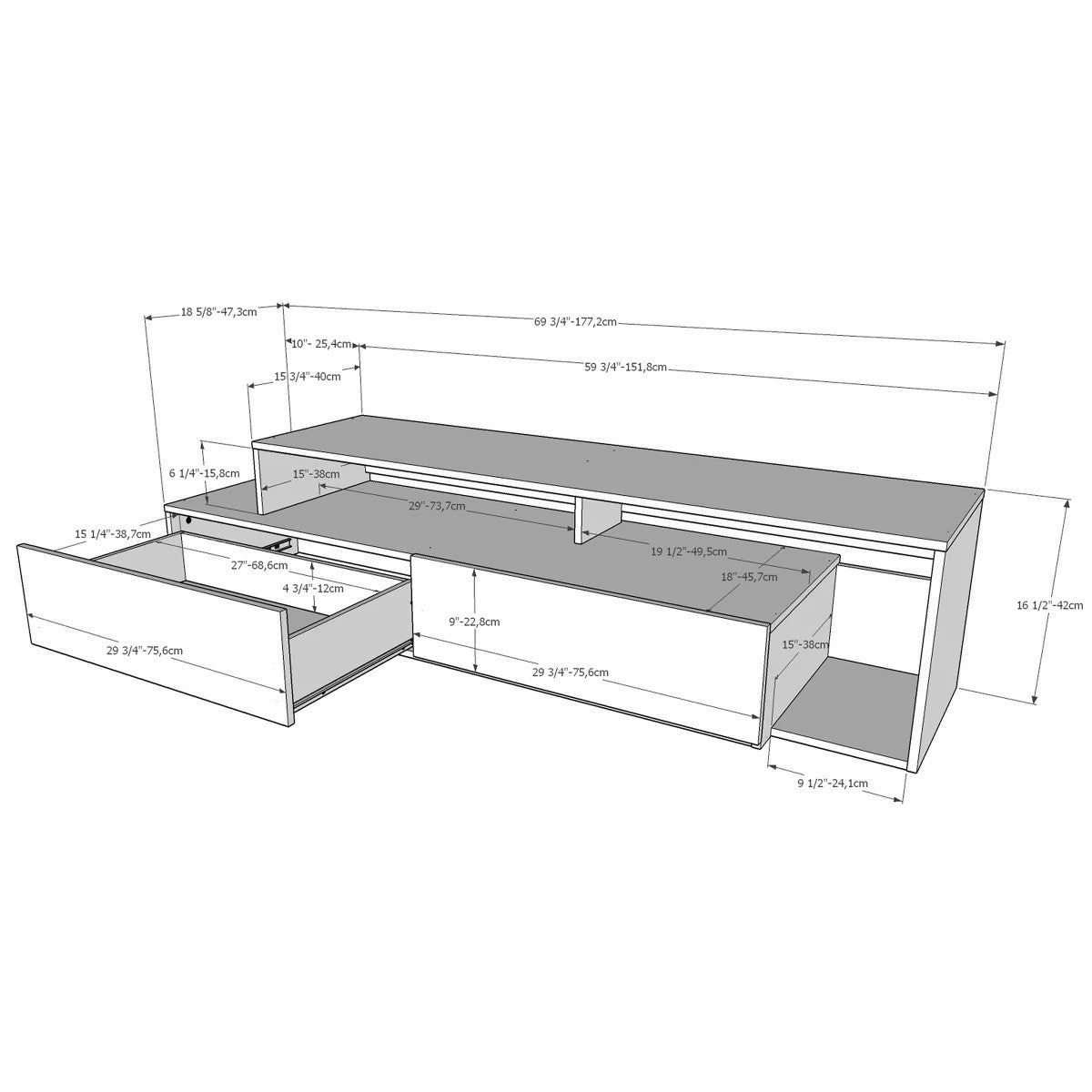 Tonik II 177.2 cm (69.8 in.) Television Stand