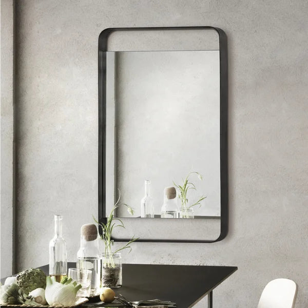 Stratford Industrial-style Mirror with Grey Metal Frame