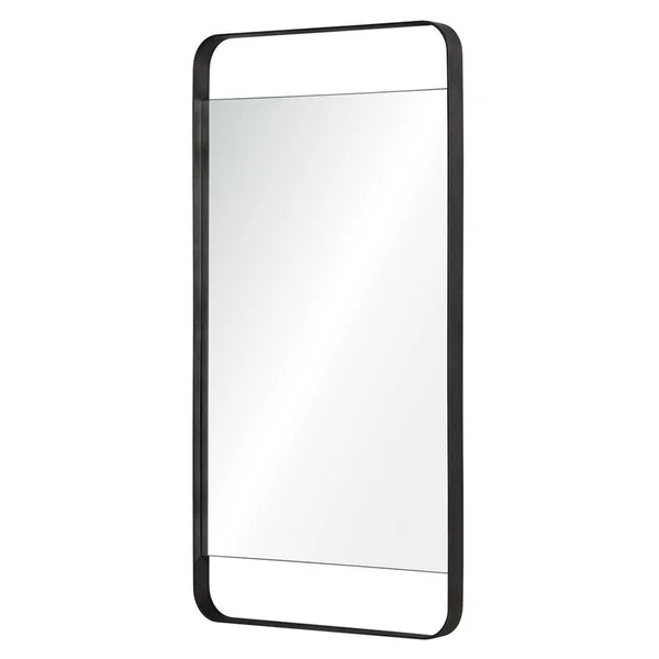 Stratford Industrial-style Mirror with Grey Metal Frame