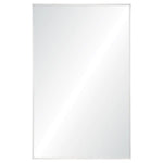 Mallory Rectangular Mirror with Polished Stainless-steel Frame