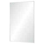 Mallory Rectangular Mirror with Polished Stainless-steel Frame