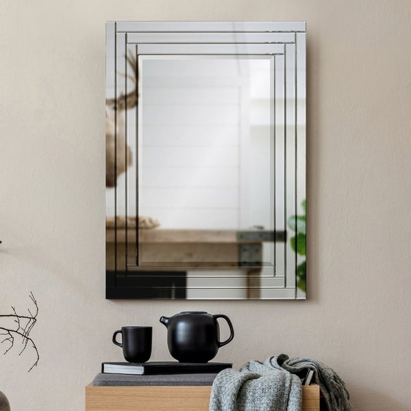 Katya Rectangular Mirror with Beveled Edge Frame