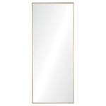 Portland Rectangular Leaning Mirror with Gold Frame