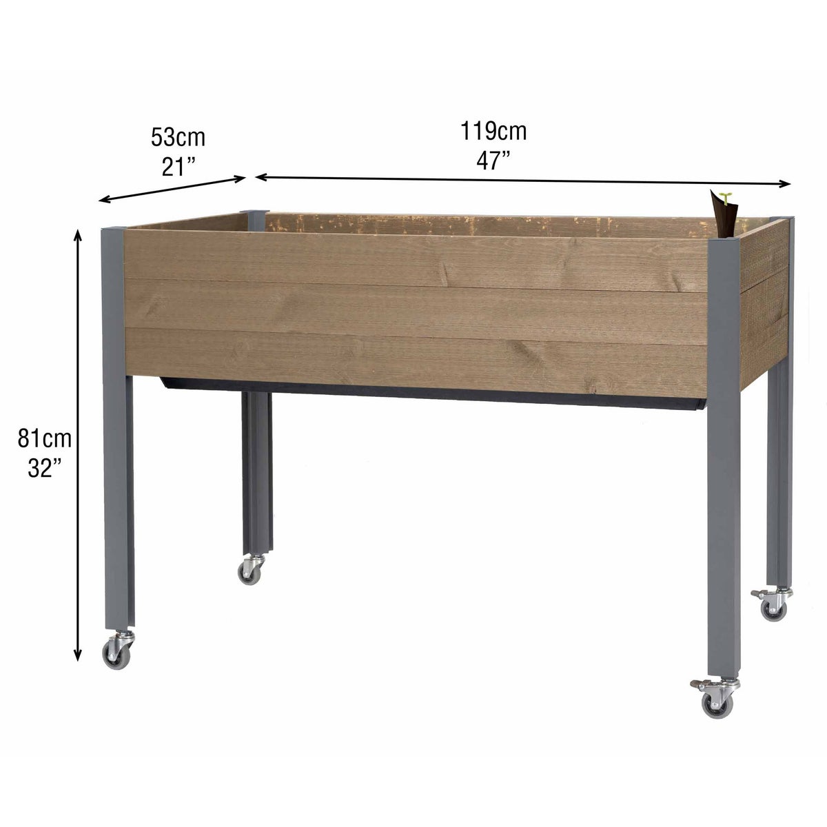 CedarCraft 81 cm (32 in.) Self-watering Elevated Planter