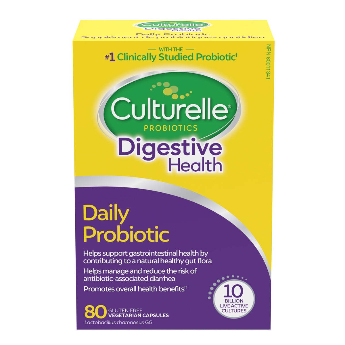 Culturelle Daily Probiotic 10 Billion, 80 Vegetarian Capsules