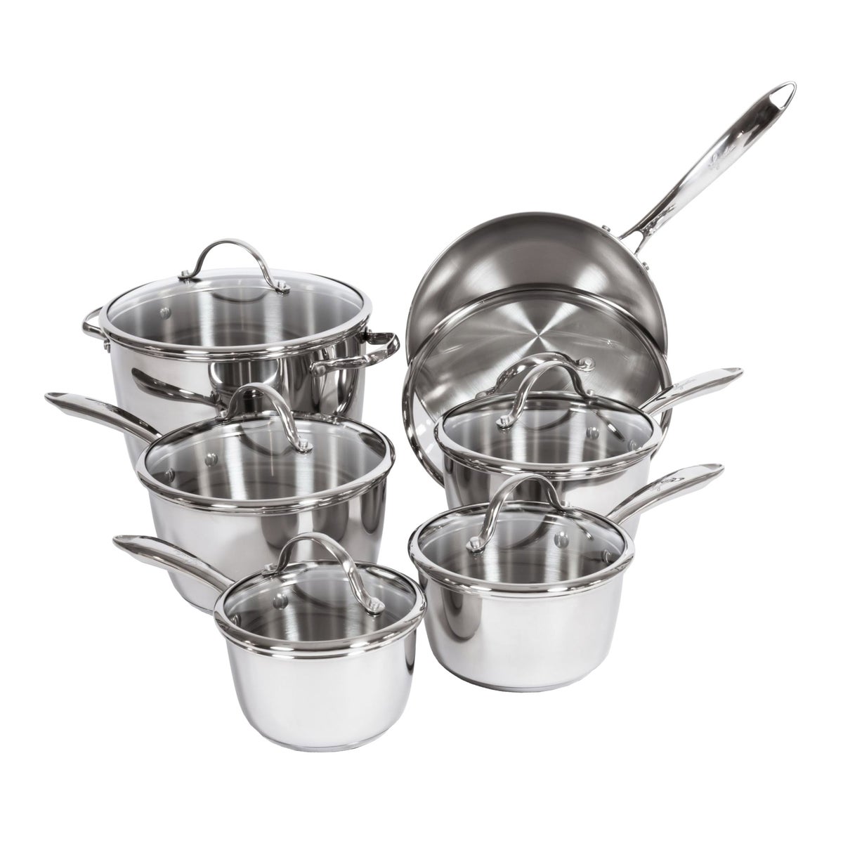 Lagostina Cucina Mia Stainless Steel Cookware Set, 12-pieces