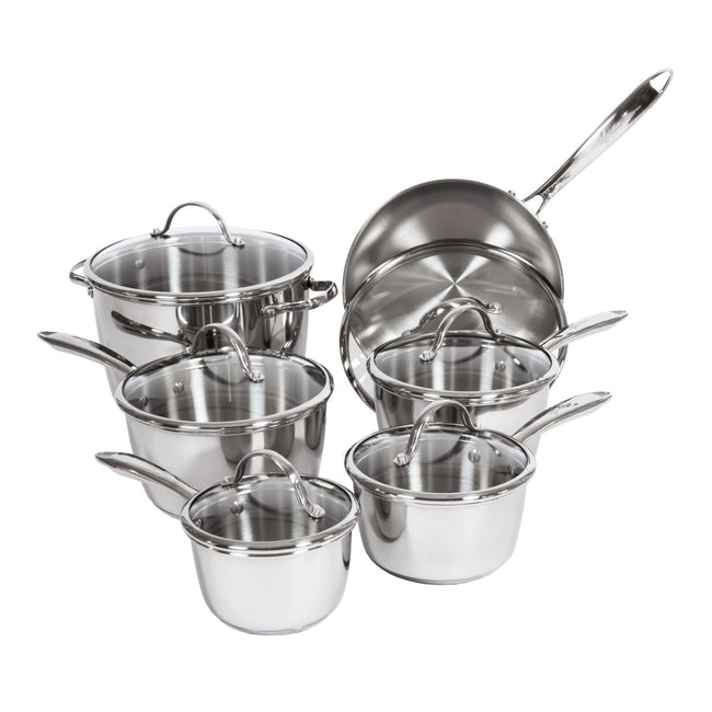 Lagostina Cucina Mia Stainless Steel Cookware Set, 12-pieces