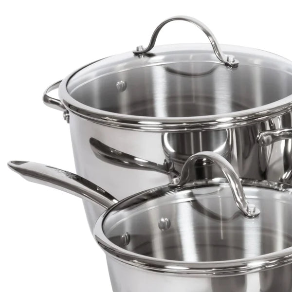 Lagostina Stainless Steel Cookware Set, 12-pieces