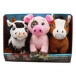 Farmyard Friends Plush Dog Toys, 3-count