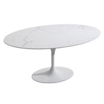 Orchid White Oval Solid Quartz Dining Table, 170 cm (67 in.)