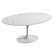 Orchid White Oval Solid Quartz Dining Table, 170 cm (67 in.)