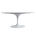 Orchid White Oval Solid Quartz Dining Table, 170 cm (67 in.)