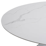 Orchid White Oval Solid Quartz Dining Table, 170 cm (67 in.)