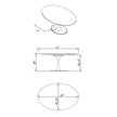 Orchid White Oval Solid Quartz Dining Table, 170 cm (67 in.)
