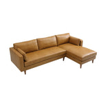 Madison Classic Tan 2-piece Top-Grain Leather Right-hand Facing Sectional