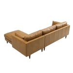 Madison Classic Tan 2-piece Top-Grain Leather Right-hand Facing Sectional
