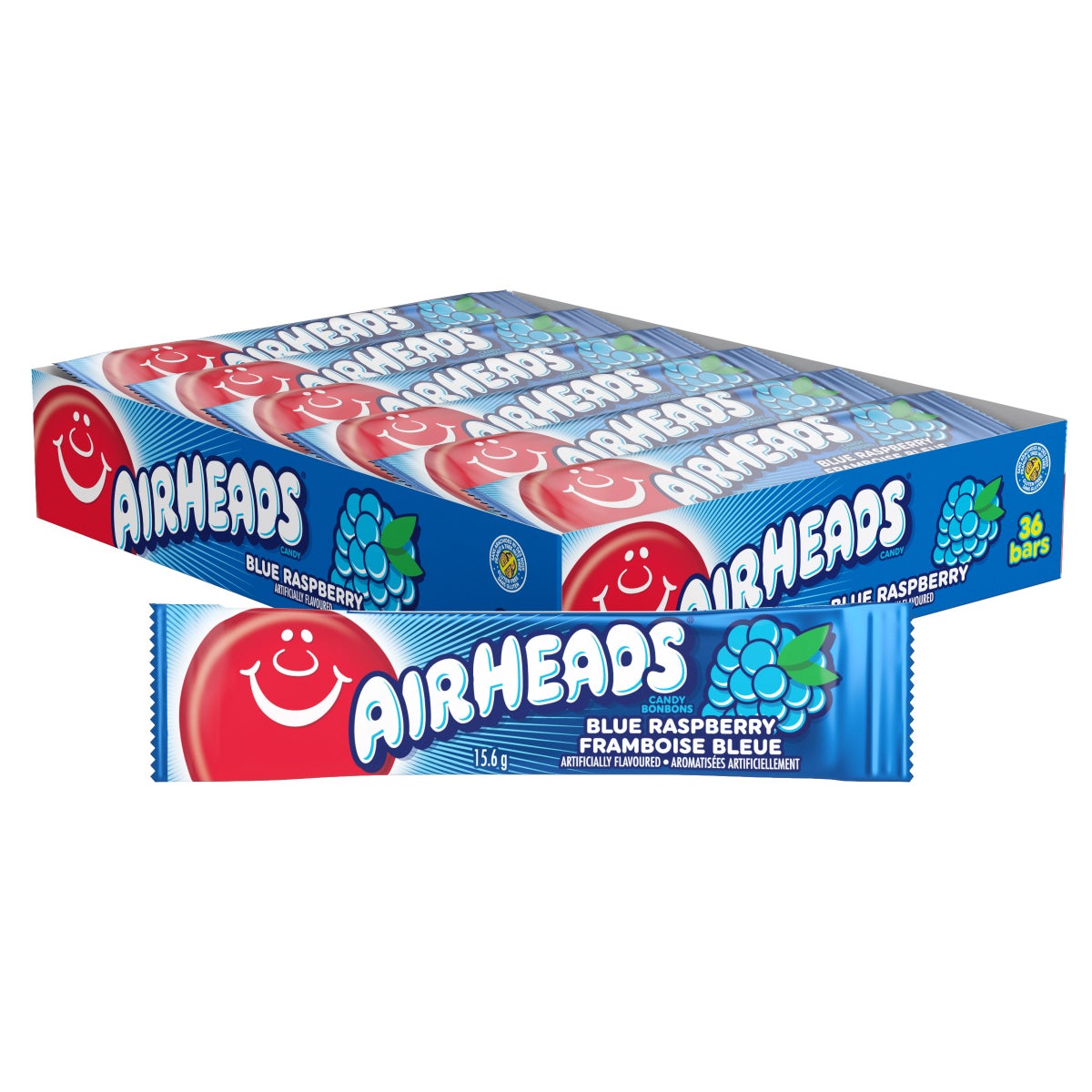 Airheads Blue Raspberry Candies, 36 × 15.6 g