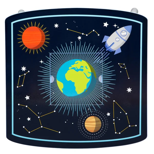 Delta Children Space Adventures Kids Wood Table and Chair Set with Storage