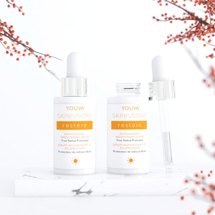 Youva Skinfusions Restore Antioxidant + Brightening Serum, 2 x 20 mL