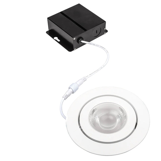 Luminus 10.16 cm (4 in.) Slim Panel with Separated Junction Box Gimbal, Dimmable, 6-pack
