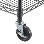 TRINITY Outdoor 5-Tier Black Anthracite Wire Shelving Rack With Wheels, 60" x 24" x 72"