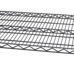 TRINITY Outdoor 5-Tier Black Anthracite Wire Shelving Rack With Wheels, 60" x 24" x 72"