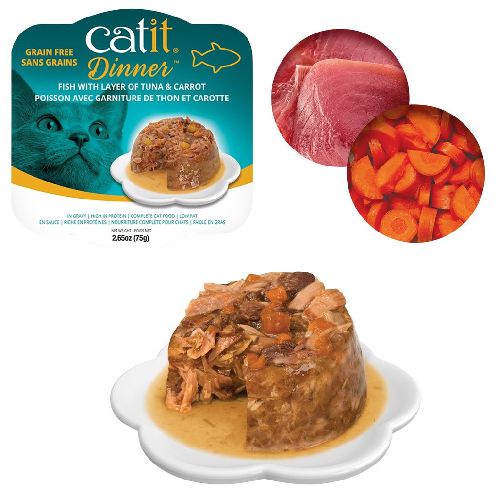 Catit Assorted Cat Food Dinners, 24 x 80 g (2.8 oz)