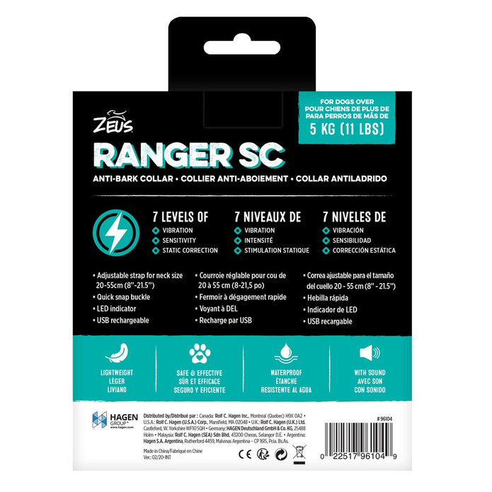 Zeus Ranger SC Anti-Bark Collar with Static Correction