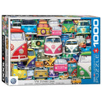Eurographics 2 PK Puzzle Set Volkswagen Collection Beetle Love and Funky Jam 1000 pc