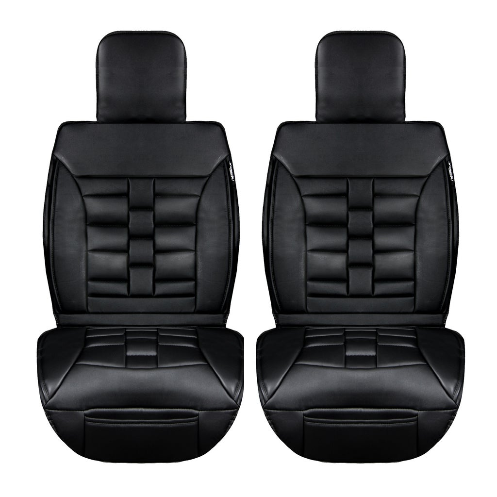 Alpena Black Padded Universal Fit Luxury Seat Cover, 2-pack