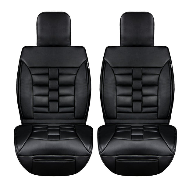 Alpena Black Padded Universal Fit Luxury Seat Cover, 2-pack