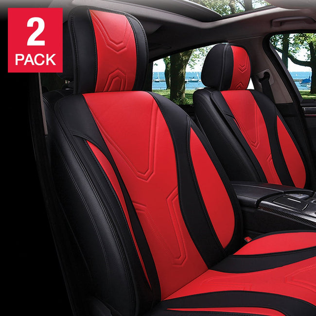 Alpena Red Racer Universal Fit Luxury Seat Cover, 2-pack