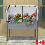 CedarCraft 81 cm (32 in.) Self-watering Elevated Planter with Greenhouse and Cover
