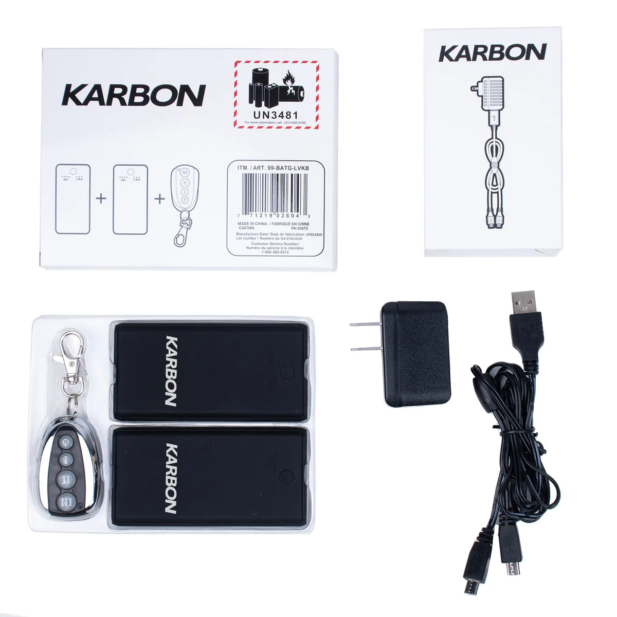 Lithium-polymer Battery Replacement with Charger for Karbon Heated Socks