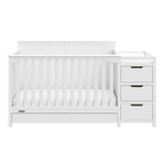 Graco Hadley 5-in-1 Convertible Crib and Changer with Drawer, White