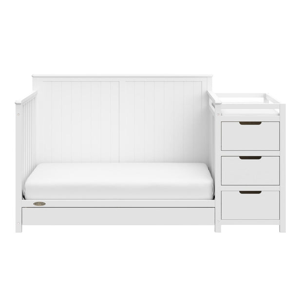 Graco Hadley 5-in-1 Convertible Crib and Changer with Drawer, White
