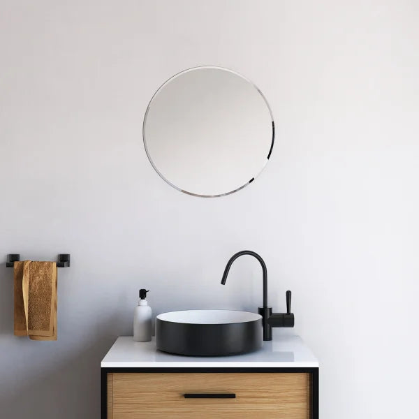 Appollo Avia Modern 45.7 cm (18 in.) Round Frameless Beveled Mirror