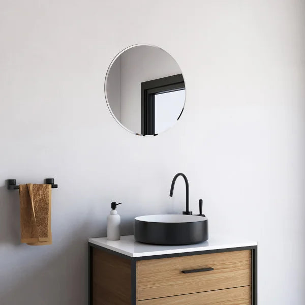 Appollo Avia Modern 45.7 cm (18 in.) Round Frameless Beveled Mirror