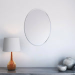Appollo Lauren Modern 51 cm x 71 cm (20 in. x 28 in.) Oval Frameless Beveled Mirror