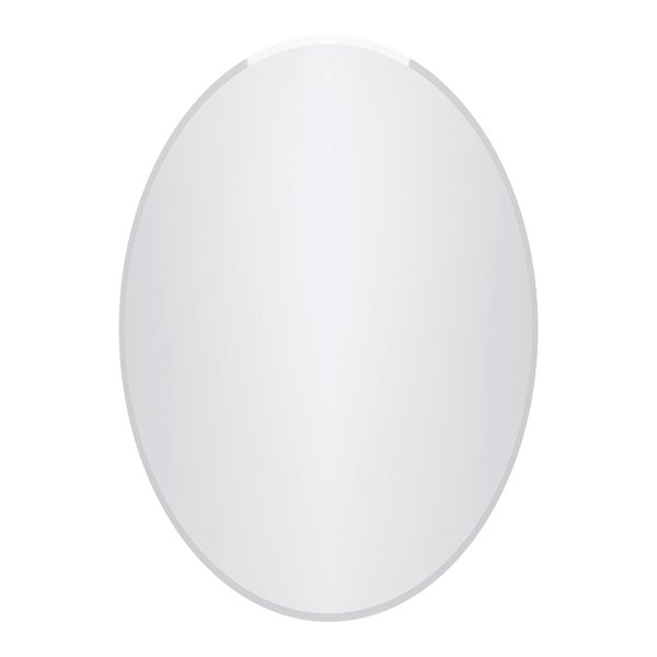 Appollo Lauren Modern 51 cm x 71 cm (20 in. x 28 in.) Oval Frameless Beveled Mirror