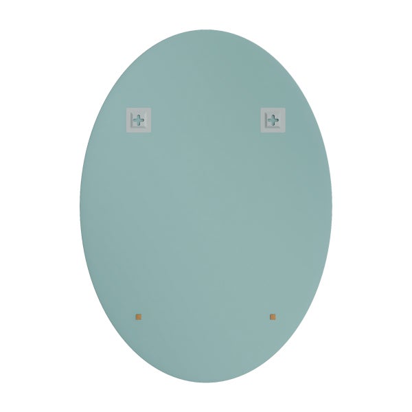 Appollo Lauren Modern 51 cm x 71 cm (20 in. x 28 in.) Oval Frameless Beveled Mirror